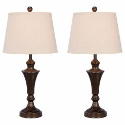 Hot Sale ๐ Fangio Lighting Bronze Metal Table Lamps, Set Of 2, 26" ๐