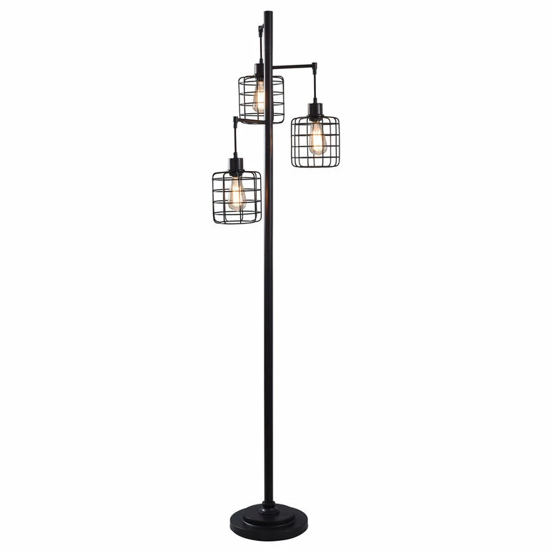 Promo ⭐ StyleCraft 3-Light Comntemporary Black Steel Floor Lamp 🤩 - Image 2