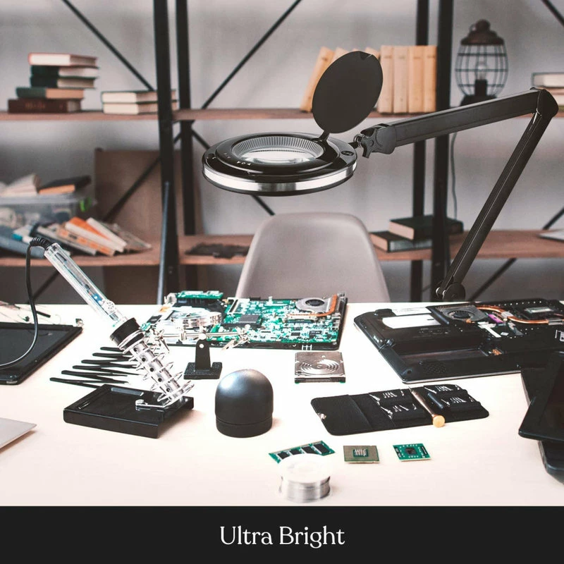 Budget โ Brightech LightView Pro 6 Wheel Rolling Base Magnifying Floor Lamp, Magnifier, 5 Diopter ๐ - Image 8