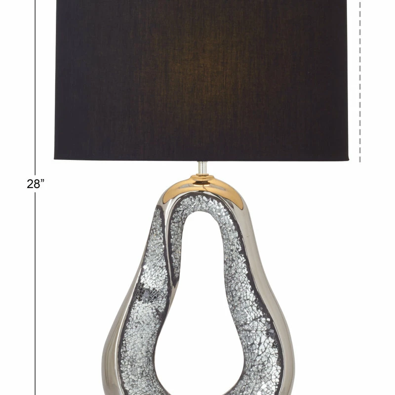 Brand new ๐งจ Brimfield & May Set Of 2 Silver Stoneware Glam Table Lamp 93682 ๐ - Image 3