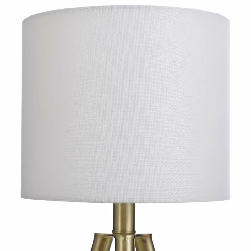 Best reviews of 💯 StyleCraft Home Collection Iggy - Black, Gold Tripod Table Lamp - White Hardback Fabric Shade 🎉 - Image 4
