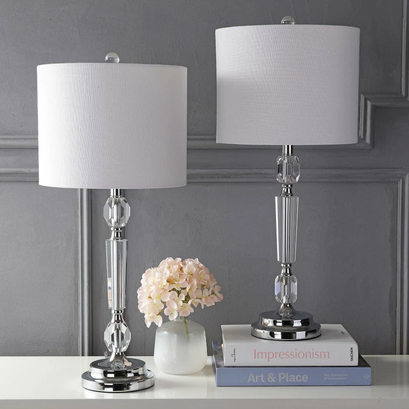 Cheapest โค๏ธ JONATHAN Y Victoria 27" Crystal Table Lamp, Set Of 2, Clear ๐ - Image 4