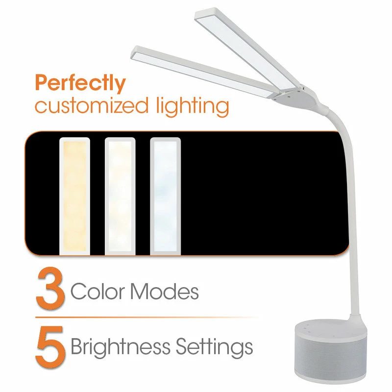 New ๐งจ OttLite Technologies OttLite Dual Shade LED Lamp With Bluetooth® Speaker & USB โญ - Image 4