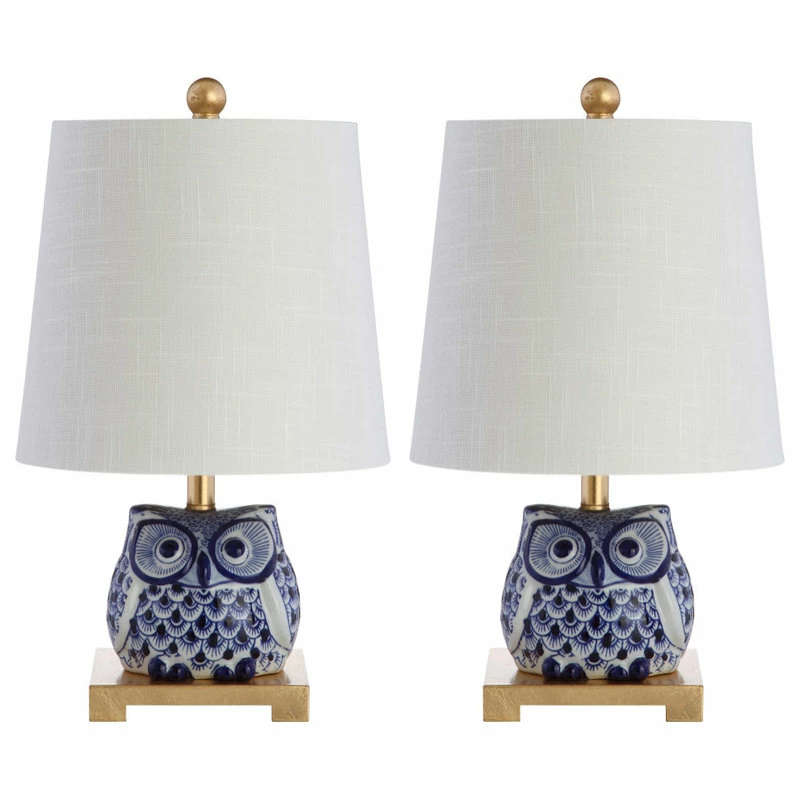 Top 10 ๐ฅ JONATHAN Y Justina 16" Ceramic Mini Table Lamp, Blue And White, Set Of 2 ๐ - Image 5