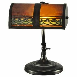 Best Sale ๐ Dale Tiffany Evelyn 1 Light Desk Lamp, Mica Bronze ๐