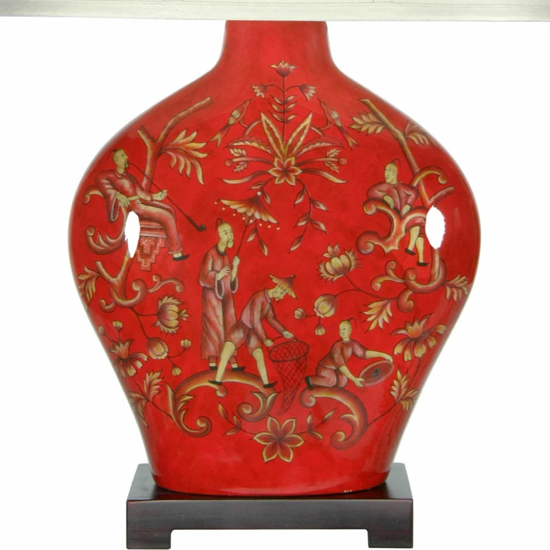 Flash Sale π Oriental Furniture 27" Fruitful Harvest Porcelain Lamp π - Image 3