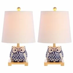 Top 10 ๐ฅ JONATHAN Y Justina 16" Ceramic Mini Table Lamp, Blue And White, Set Of 2 ๐