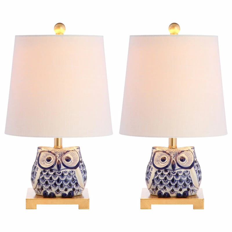 Top 10 ๐ฅ JONATHAN Y Justina 16" Ceramic Mini Table Lamp, Blue And White, Set Of 2 ๐