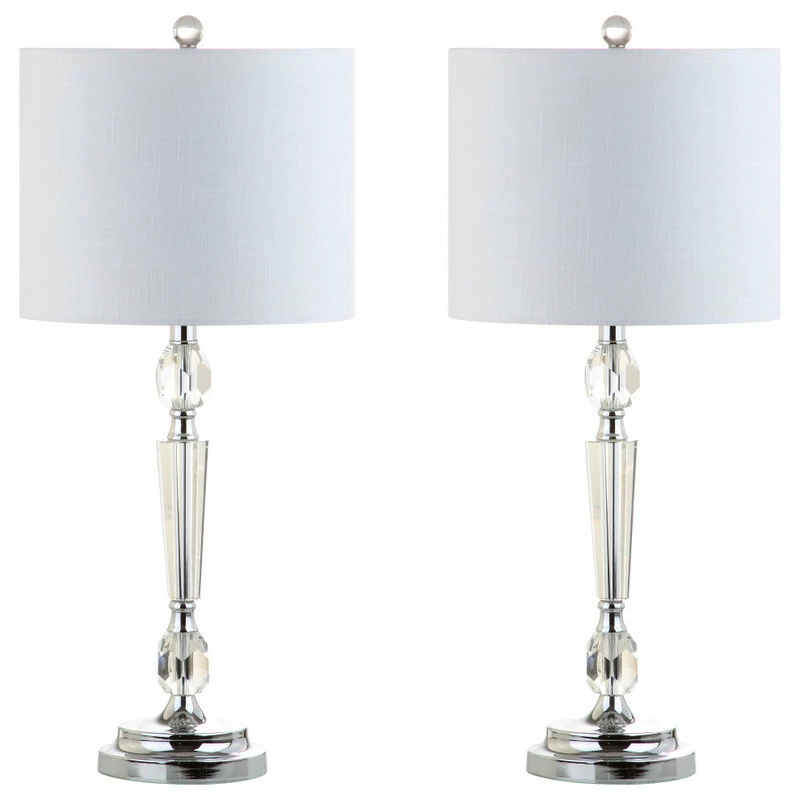 Cheapest โค๏ธ JONATHAN Y Victoria 27" Crystal Table Lamp, Set Of 2, Clear ๐ - Image 5
