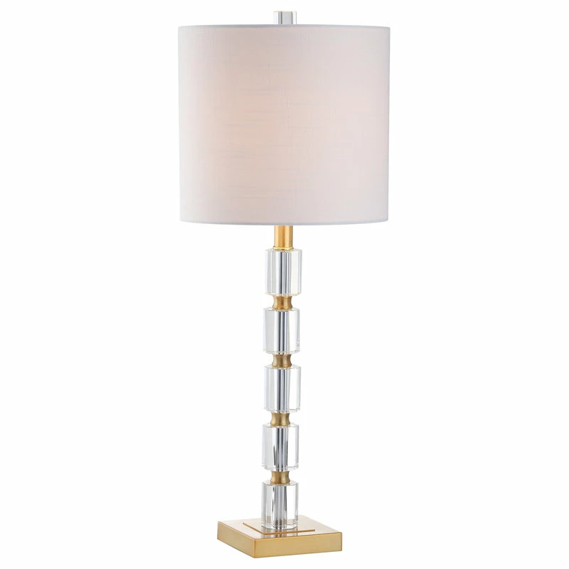 Outlet โค๏ธ JONATHAN Y Claire 28.5" Crystal Table Lamp, Brass, Set Of 2 ๐