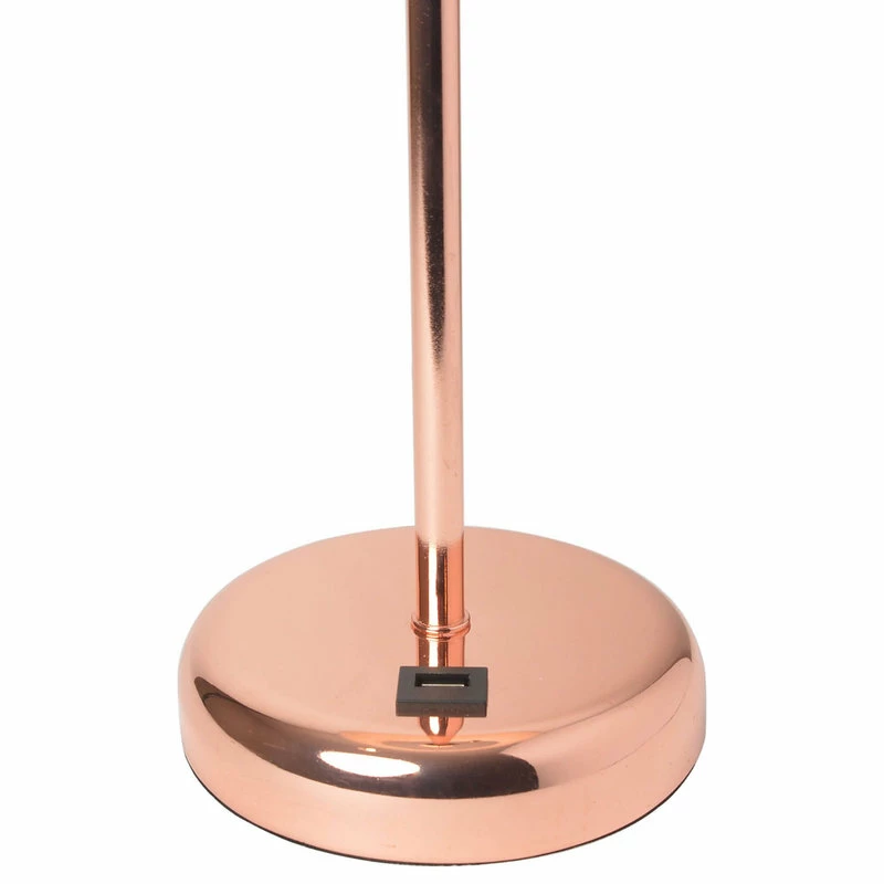 Best reviews of โ๏ธ All The Rages Inc. Stick Lamp With USB Charging Port, White Fabric Shade, Rose Gold Base - 2 Pack โจ - Image 8