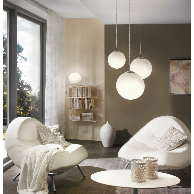 Brand new ⭐ EGLO USA 1x60W Table Lamp W/ Siliver Finish & Opal Glass 🤩 - Image 3