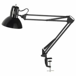 Wholesale 🧨 Dainolite Ltd. Dexter Clamp-on Task Lamp, Gloss Black 🔥