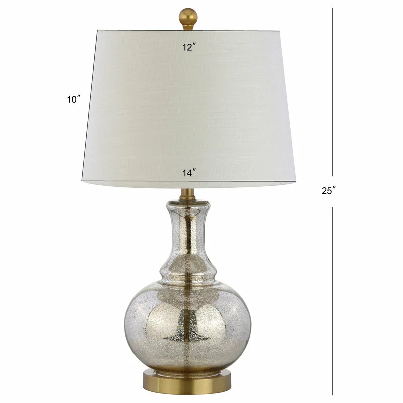 New ✨ JONATHAN Y Lavelle 25" Glass Table Lamp, Set Of 2 🤩 - Image 8