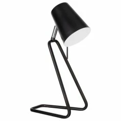Outlet 🥰 Aspen Creative Corporation 40103-1, 13 1/2" High Modern Metal Desk Lamp, Black Finish 🎁