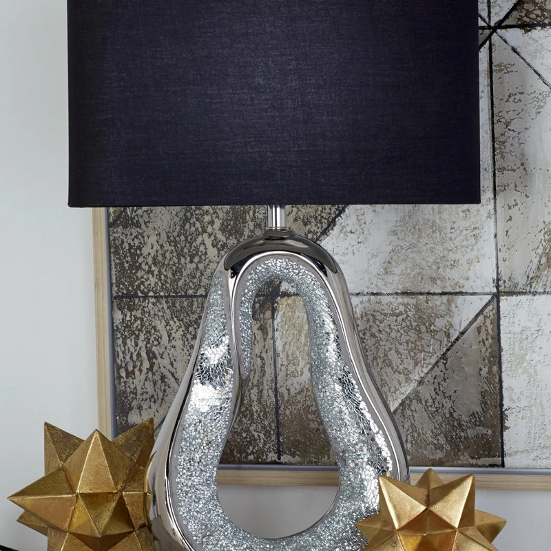 Brand new ๐งจ Brimfield & May Set Of 2 Silver Stoneware Glam Table Lamp 93682 ๐ - Image 8