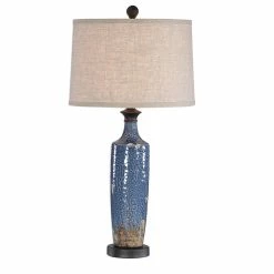 Budget ๐ Innovations Designs Bailey Farmhouse Distressed Blue Ceramic Table Lamp ๐ฅฐ