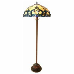 Best Sale 👍 CHLOE Lighting, Inc. DOUTZEN, Tiffany-style 2 Light Victorian Floor Lamp, 18" Shade 😀