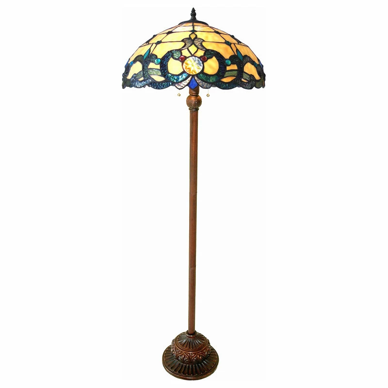 Best Sale ๐ CHLOE Lighting, Inc. DOUTZEN, Tiffany-style 2 Light Victorian Floor Lamp, 18" Shade ๐