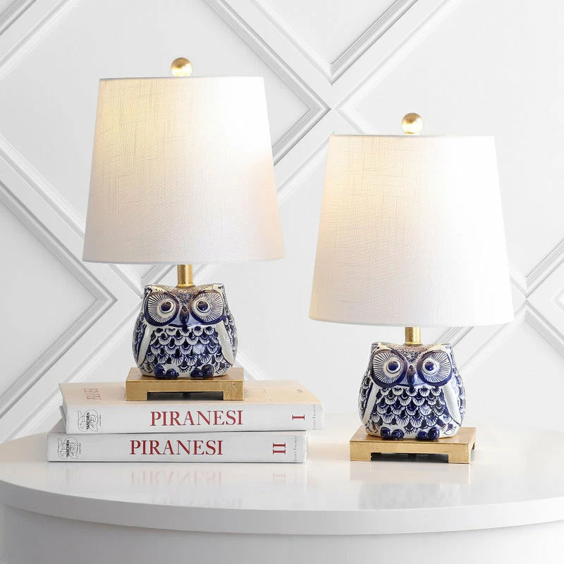 Top 10 ๐ฅ JONATHAN Y Justina 16" Ceramic Mini Table Lamp, Blue And White, Set Of 2 ๐ - Image 3