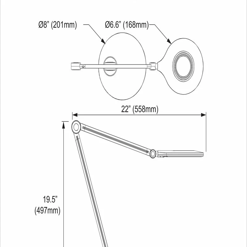 Deals ⭐ Dainolite Ltd. Contemporary Modern Architect Desk Lamp With Wireless Charging, Black 🎁 - Image 3
