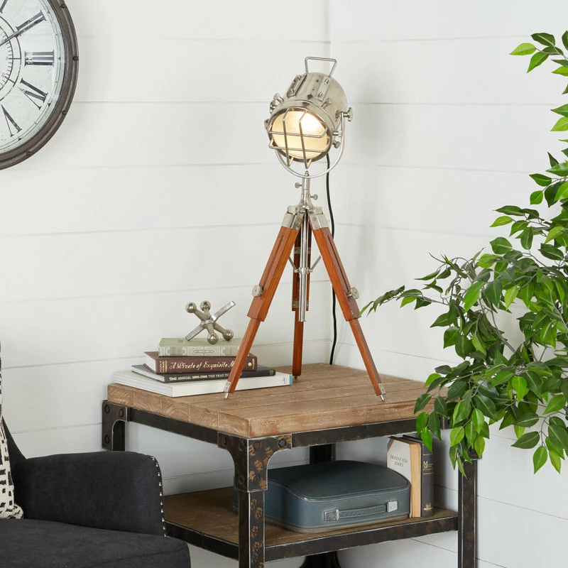 Brand new 🔔 Brimfield & May Brown Metal Industrial Desk Lamp, 30" X 13" X 13" ⭐ - Image 6