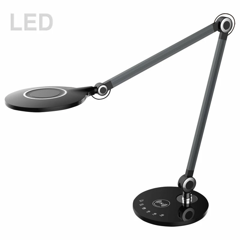 Deals ⭐ Dainolite Ltd. Contemporary Modern Architect Desk Lamp With Wireless Charging, Black 🎁