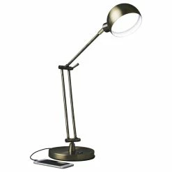 Outlet 😉 OttLite Technologies OttLite Wellness Series Refine LED Desk Lamp, Antiqued Brass 🌟