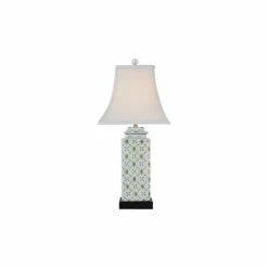 Outlet π₯° East Enterprises INc Bamboo Lattice Porcelain Jar Table Lamp, Green π
