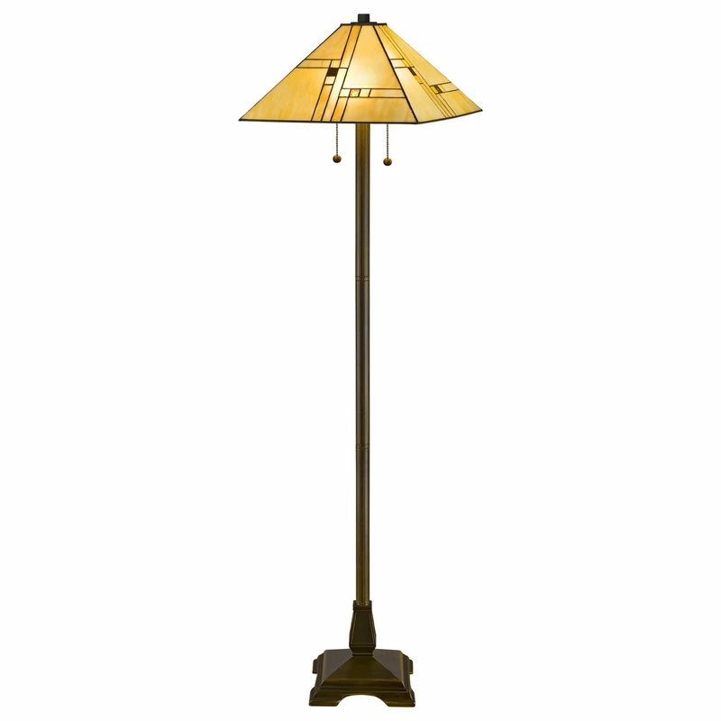 Best Sale ๐ Serena D'italia Tiffany 2-Light White Mission Floor And Table Lamp Set ๐ฏ - Image 4