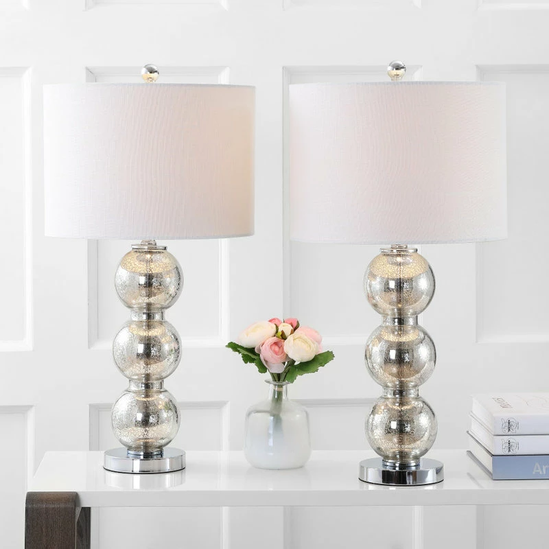 Best reviews of 😍 JONATHAN Y Bella 27" Glass Triple-Sphere Table Lamp, Set Of 2 ⭐ - Image 3
