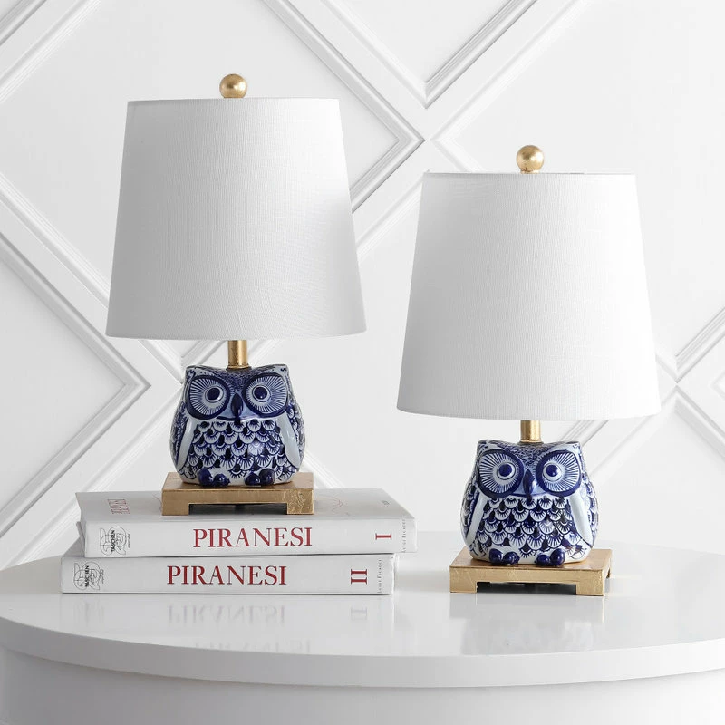 Top 10 ๐ฅ JONATHAN Y Justina 16" Ceramic Mini Table Lamp, Blue And White, Set Of 2 ๐ - Image 4
