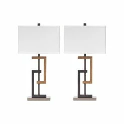 Hot Sale 🔔 Signature Design Of Ashley Syler Table Lamp (Set Of 2) 😀