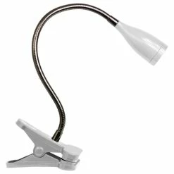 Outlet 🤩 All The Rages Inc. LimeLights Flexible Gooseneck Led Clip Light Desk Lamp LD2005-WHT 👏