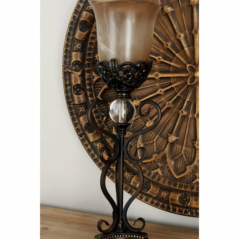 Best Pirce ๐ Brimfield & May Set Of 2 Brown Metal Tuscan Uplight 97328 โ - Image 5