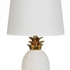 Promo 🎁 Lamps Per Se' Pineapple Ceramic Table Lamp Set Of 2 🔥