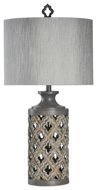 Promo โ๏ธ StyleCraft Home Collection Morocaan Table Lamp, Vincent Gray, Gray ๐