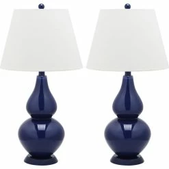 Top 10 🧨 Safavieh Cybil Double Gourd Lamps, Set Of 2, Navy 😀