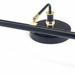 Outlet ❤️ House Of Troy PLED101 Contemporary / Modern 1 Light Piano Lamp - Black W/ Brass ❤️