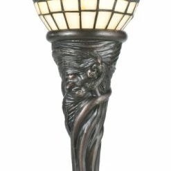 Wholesale 🛒 Meyda Tiffany 108936 14" H Tiffany Roman Mini Lamp - Beige Green 🧨
