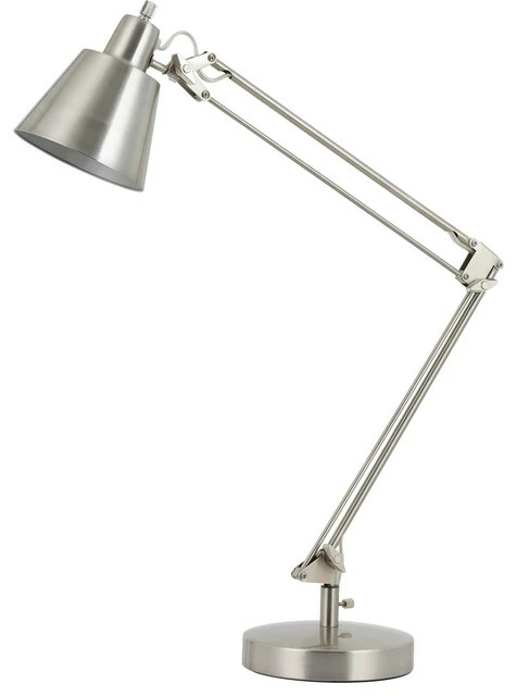 Deals ๐ Cal Lighting 60W Udbina Desk Lamp With Adjusted Arms, Brushed Steel Finish, Brushed Steel ๐