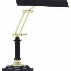 Budget 🌟 House Of Troy 14" Black Polished Brass Piano Lamp - P14-233-617 ✔️
