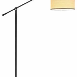 Cheap 😀 Brightech Hudson - Contemporary Arc Floor Lamp Hangs Over The Couch From Behind, 🛒