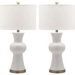 Best reviews of ⭐ Safavieh Lola Column Lamps, Set Of 2, White ✨