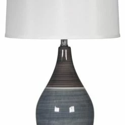Best Pirce ⌛ Ashley Furniture Industries 28" Niobe Table Lamps, Gray, Set Of 2 🤩