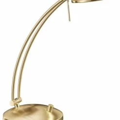 Best deal 🥰 Arnsberg Dessau Arch LED Desk And Reading Lamp, Satin Brass 😀