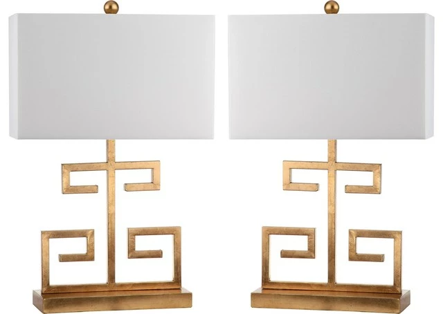 Deals ๐ฏ Safavieh Greek Key Table Lamps, Set Of 2, Gold ๐