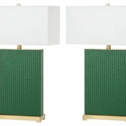 Brand new 🌟 Safavieh Joyce 27.75" Faux Woven Leather Table Lamp, Gray ✨