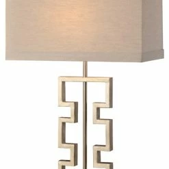 Buy 🎉 Crestview Collection Azteca Table Lamp, 27"Height, Linen Shade 🤩