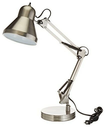 New ❤️ Boston Harbor Wk-618E-3L Swing Arm Lamp Holder For Desk Lamp, Brushed Nickel ❤️